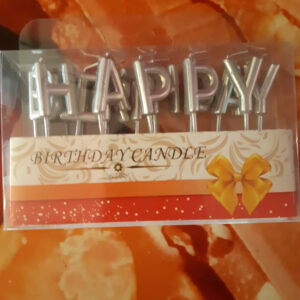 Happy Birthday сребърни свещи